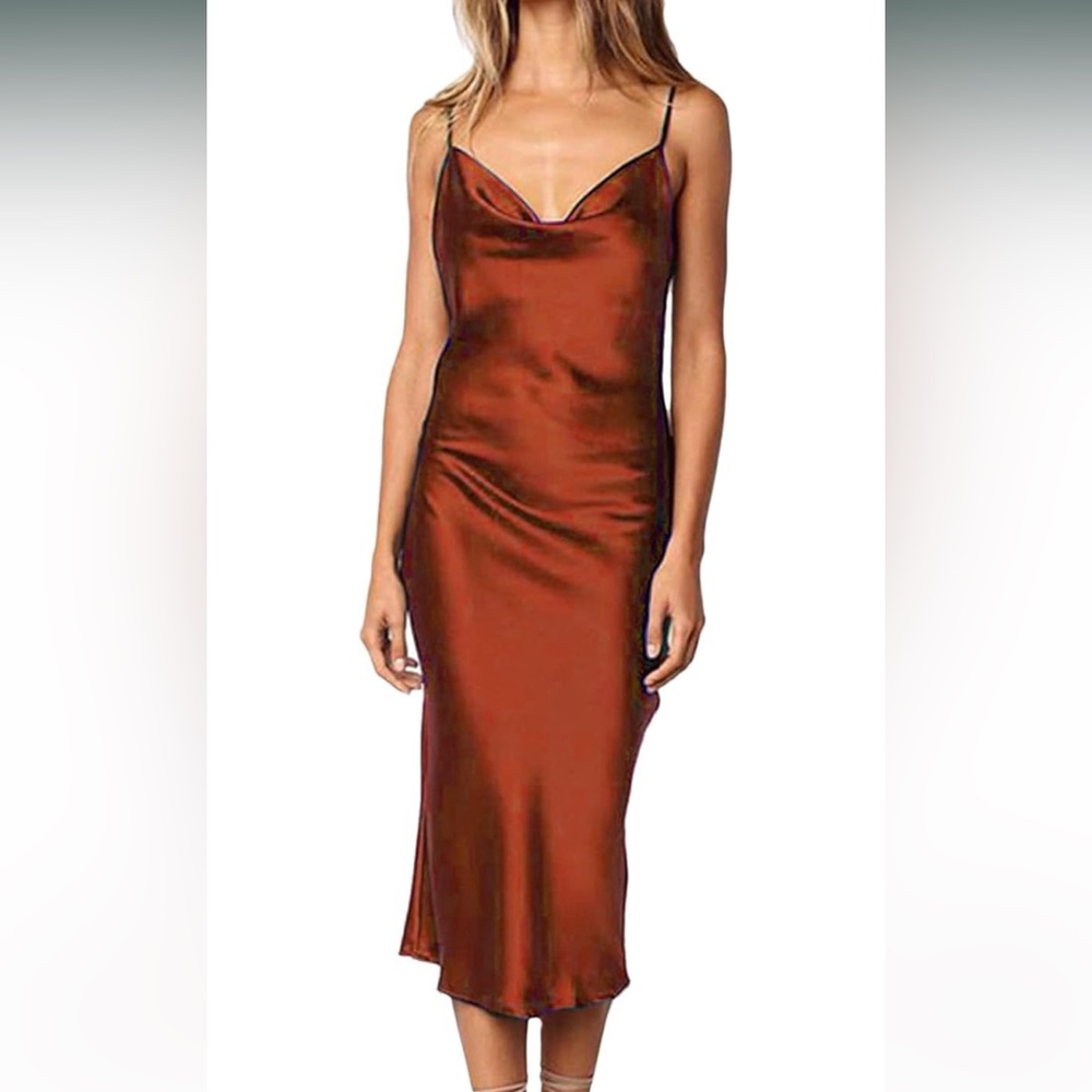 Midi satin dress NWT